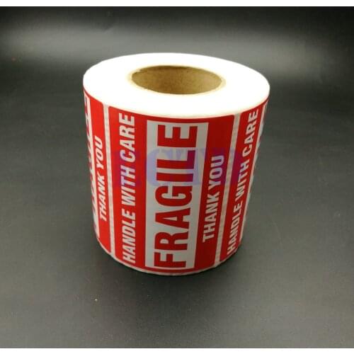 1000PCS Fragile Stickers Handle with Care Thank You Warning Labels For Goods Decoration 51mm x76mm (2x3")