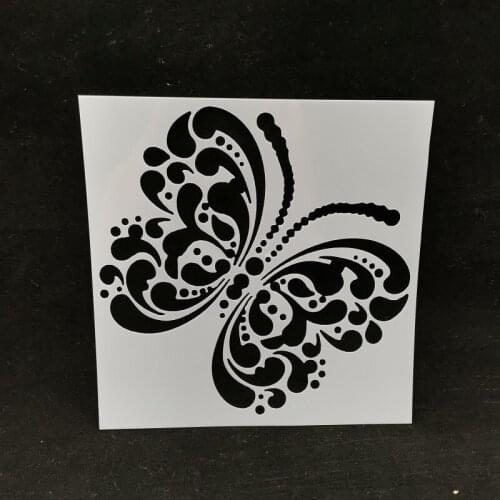 13*13 Butterfly pvc Layering Stencils for DIY Scrapbooking/photo album Decorative Embossing DIY Paper Cards Crafts