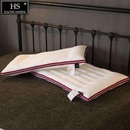 Design of Shaping Groove White Pillow 2PCS Expand aple poly ephylene 550 Fill Power My Pillow 2019 3D Neck Protection