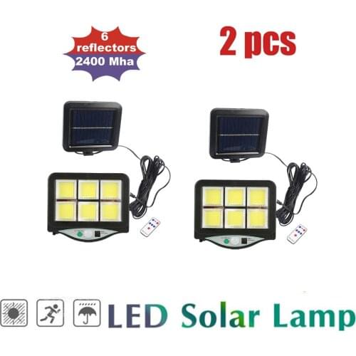 2pcs seperable 120 LED Solar Wall Lamp PIR Motion Sensor Light Outdoor Waterproof Garden Courtyard Solar Street Lights Lighting