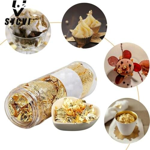 2pc gold/silver foil 24K real gold foil cake decoration gold foil silver foil, cake decoration gold foil decoration gold foil