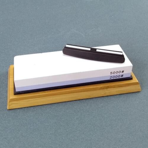 3 pieces set Bamboo base angle guideset 2000 5000 grit sharpening stone whetstone sharpener grinding stone kitchen knife Apex