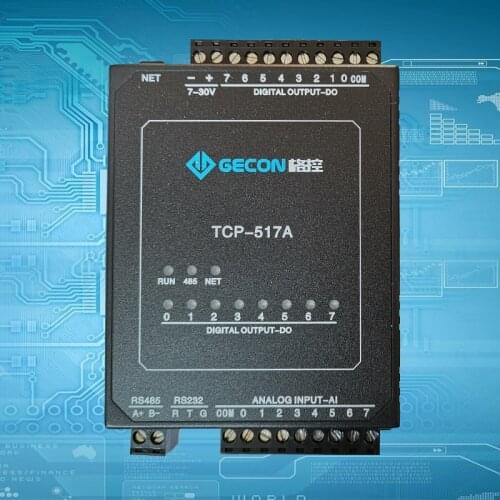 8 road analog input 4-20mA RS485 acquisition module RTU Modbus 8 road transistor output