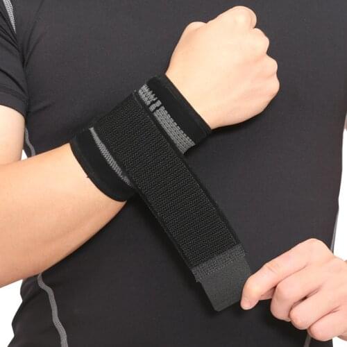 AOLIKES Gym Sport Support Training Weight Lifting Wrist Wraps Adjustable Elastic Wrist Sleeve With Bandage For Weightlifting Pow