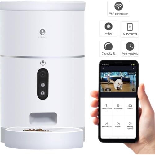 Unimme Automatic Pet Feeder with 1080P Video for Cat and Dog 4L APP for Smart Pet Feeder Pet Food Dispenser