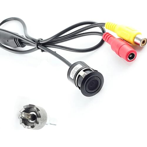 Car Auto Rear View Camera Backup Cam Bumper Hole Drilling 18mm Mount Universal Fit Parking Assistance Grid Lines