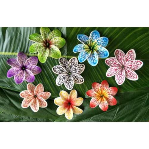 Free Shipping F1150 80pcs/ lot 9-10CM 8 colors Foam tiare hair pick women wear hair accessories Hawaii tropical flower
