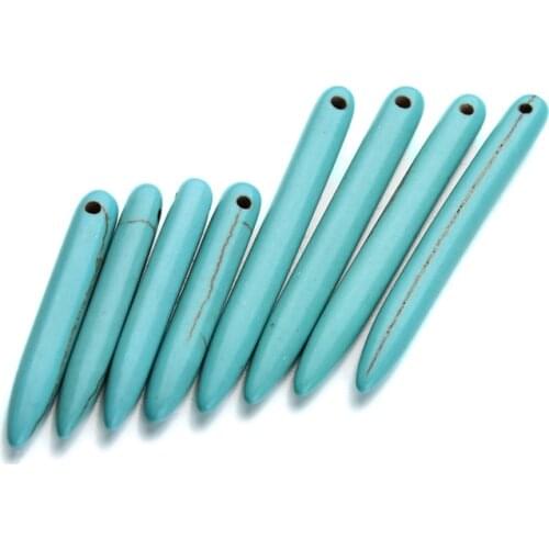 30pcs/lot 5x48mm and 5x34mm Natural Created Beads Jewelry Making for DIY Ethnic Bohemian Necklace Boho Accessories F2975