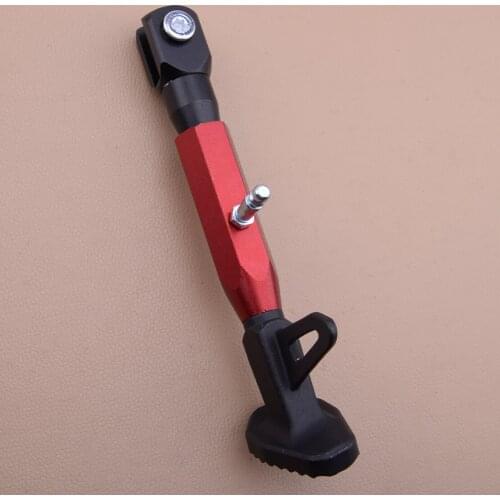 CNC Alloy Adjustable Motorcycle Single Side Stand Leg Foot Kickstand Supporter 19-22CM