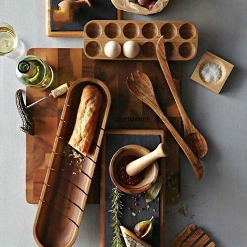 Wooden Egg Storage Box Shatterproof Protection Log Egg Tray Kitchen Storage Box Accessories Utensils Tool Container Storage Box