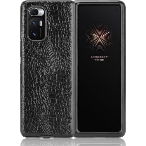For Xiaomi Mi Mix Fold Case Luxury Crocodile pattern PU leather Case For Xiaomi Mi Mix Fold 5G Phone Case Back Cover