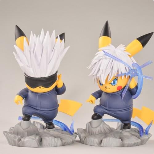 Pokemon Jujutsu Kaisen Pikachu Cos Gojo Satoru PVC Action Figure Anime Toys Figurine 170mm