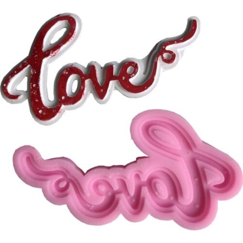 Love shape DIY epoxy resin gypsum crafts silicone mold Chocolate Mold birthday cake baking decoration