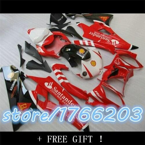 Injection 06 07 YZF R6 Fairings Red White Silvery 2006 YZF600 R6 2007 Fairing Kits Ning