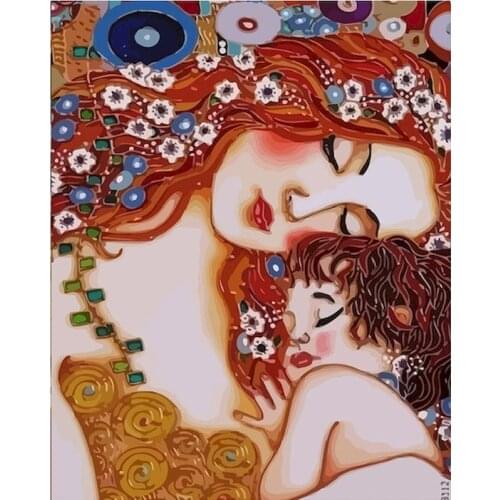 Gatyztory 60x75cm Frame DIY Painting By Numbers Religious Picture Handpainted Oil Painting Wall Decor Canvas Colouring