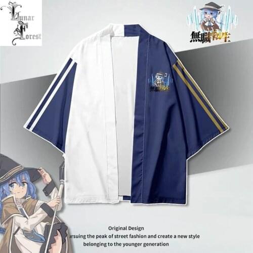 Mushoku Tensei Jobless Reincarnation Printing Japanese Anime Kimono Women/Men Fashion Summer Casual Cool Short Sleeve Streetwear