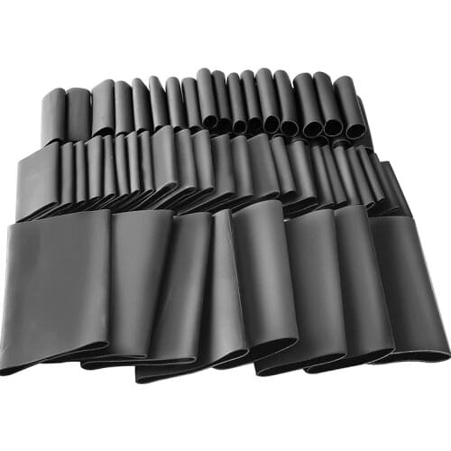 58 pcs 3:1 Dual Wall Adhesive Heat Shrink Tubing Kit, 8 large Sizes (Diameter): 1-1/4,1, 3/4, 5/8, 1/2, 3/8, 5/16, 1/4 inch
