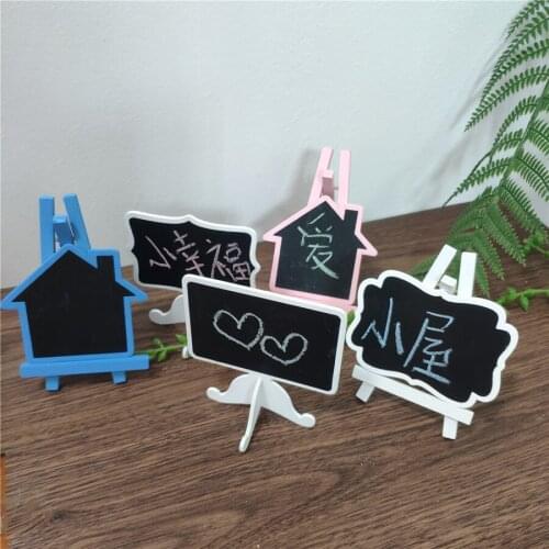 Creative Small Cute Blackboard Wooden Crafts Wedding Party Mini Chalkboard Seat Number Stand Decoration Bar 5pcs