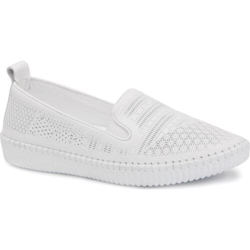 Gedikpasalı Ppt 7232 White 2021 Women 'S Elevator Ballerina Shoes Real Cow Leather Casual Sneakers Bağsız Breathable Comfortable Use