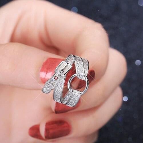 Fashion Adjustable Stainless Steel Rings For Women Simple Temperament Engagement Wedding Rings Jewelry Wholesale Gifts