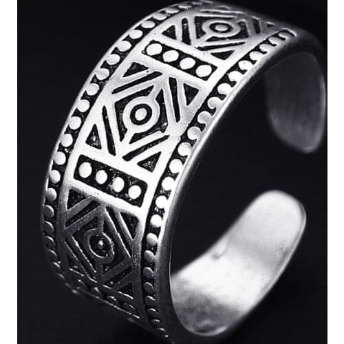 Trendy Vintage Delicate Antique Silver Plated Punk Hiphop Rock Style Resizable Rings for Women Girl & Man Retro Party Jewelry