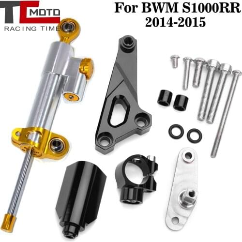 Motorcycle CNC Stabilizer Damper Complete Steering Mounting Bracket for BWM S1000RR S1000 RR S 1000 RR 2014 2015