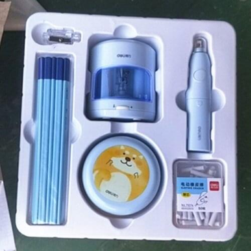 Electric stationery set for primary school students, junior high school students, stationery gift box, five-piece gift package