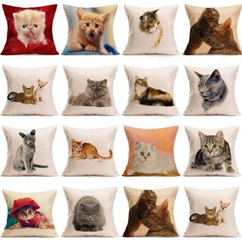 Animal Pillow Covers Case Pet Cushion Case for Home S Pillowcase Soft Room Gifts Singl Sides Printing
