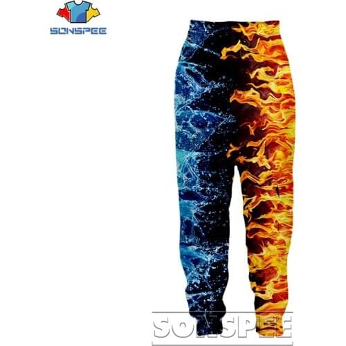 2020 New Arrival SONSPEE 3D Print Blue Red Pants Men Women Spring Autumn Popular Brand Sweatpant Loose Elastic Trousers baggies