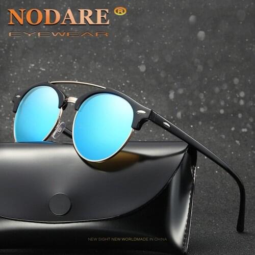 New Fashion Semi Rimless Polarized Sunglasses Men Women Brand Designer Half Frame HD Sun Glasses Classic Oculos De Sol UV400