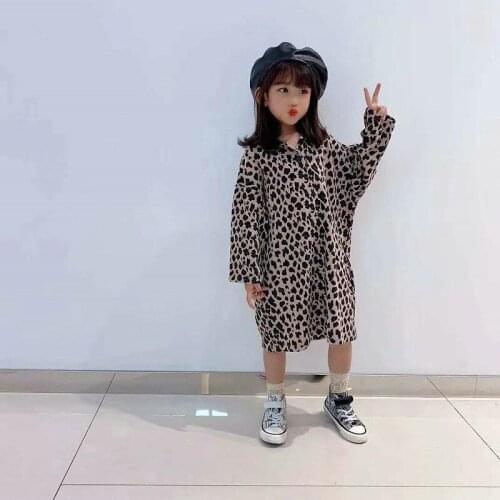 Girl Dress Kids Baby Clothes 2021 Leopard Spring Summer Toddler Outwear School Beach Party Uniform Dresses Cotton Children Cloth