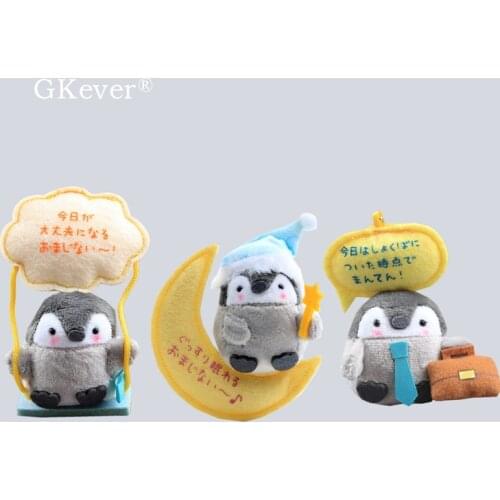 10 cm Positive Energy Penguins Plush Toys Doll Peluche Soft Cute Penguin keychain Pendant Women Kids Christmas Birthday Gift
