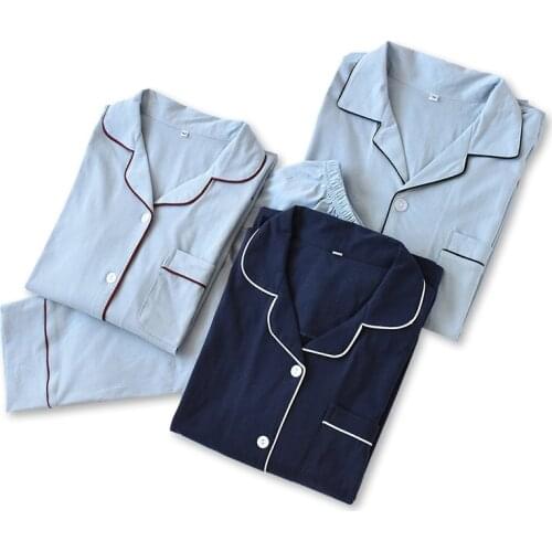 Ropa Mujer Autumn Winter New Style Cotton Knitted Home Suit Couple Pajamas Men and Women Long-sleeve Home Clothes Bielizna Nocna