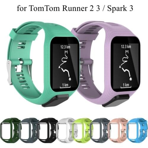 Silicone Watch Band for TomTom Runner 2 3 Spark Spark3 Cardio + Music Adventurer Golfer 2 Sport Wristband for TomTom 2 3 Series