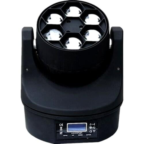 LED Mini Bee Eye Led Moving Head Light Beam Effect dj light 6x15W RGBW 4in1 LED Lamp 10/15CH