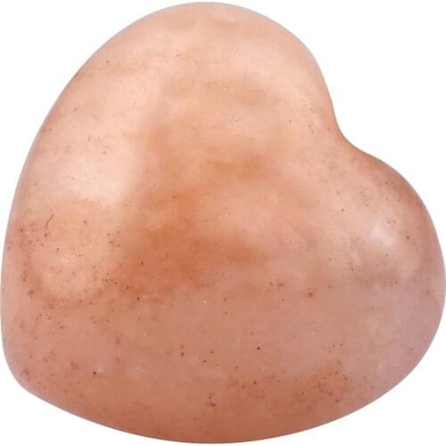 TUMBEELLUWA 1Lot (10Pc) Healing Rose Aventurine Puff Heart Pocket Stone,Palm Stone,Worry Stone 0.5 inches