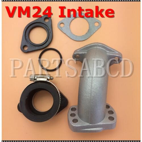 PitBike Carb Intake Adapter Boot Rubber Pipe Flange Manifold For Mikuni VM24 Keihin OKO Carburetor Pit Dirt Bike Mini Motocross