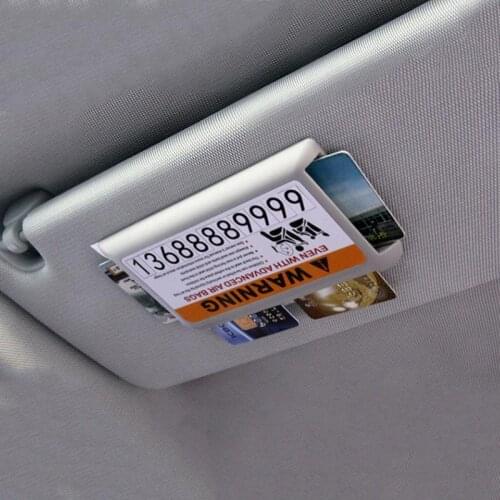 Temporary Parking Card Auto Sun Visor Organizer For Temporary Parking Phone Number Clip Multifunctional Car Sun Visor Clip