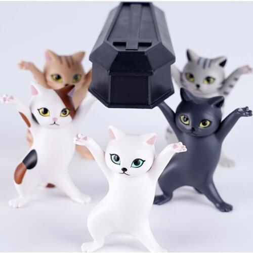 Japan Dancing Cats Cartoon Enchanting Toy Doll Action Figures Interesting Cat Dolls Creative Desktop Ornamentsdecoration Gifts