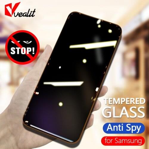 3D Privacy Screen Protector for Samsung Galaxy S21 S20 S10 S9 S8 Plus Note 8 9 10 20 Ultra A72 A52 A32 Anti-Spy Tempered Glass