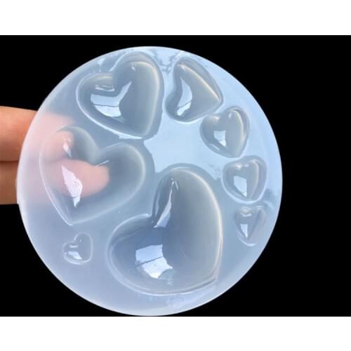 1pcs DIY jewelry tool Silicone mould Pendant Mould For Resin Big and small heart DIY Mould Jewelry Making Tool molds for jewelry