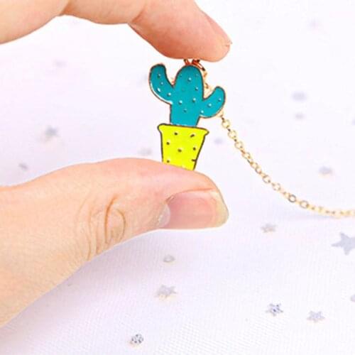1PC Cute Cactus Bookmarks For Books Paper Page Marker Stationery School Supplies P9YA