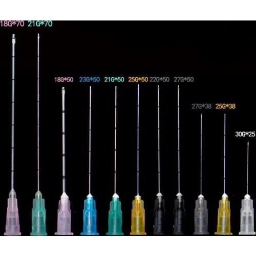 10sets/lot 18G 21G 22G 23G 25G 27G 30G Plain Ends Notched Endo Blunt Tip Disposable Cannula Syringe Needle