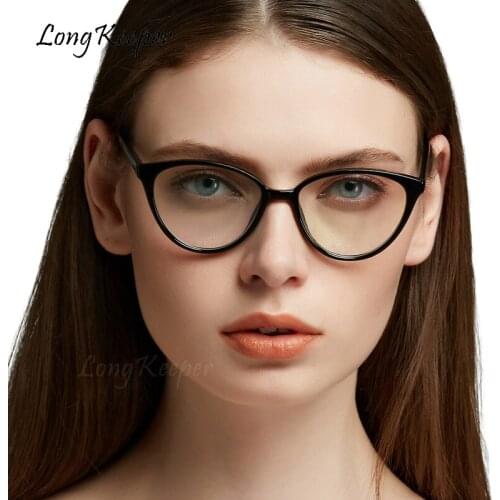 2020 NEW Trend Cat Eye Glasses Frame Women Luxury Brand Cateye Optical Eyeglasses Frame Ladies Fashion Clear Computer Glasses