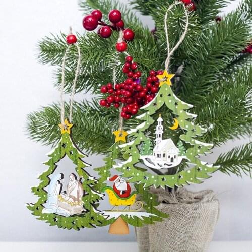 2021 Happy New Year Christmas Ornaments DIY Xmas Gift Santa Claus Snowman Tree Pendant Doll Hang Decorations for Home Noel Natal