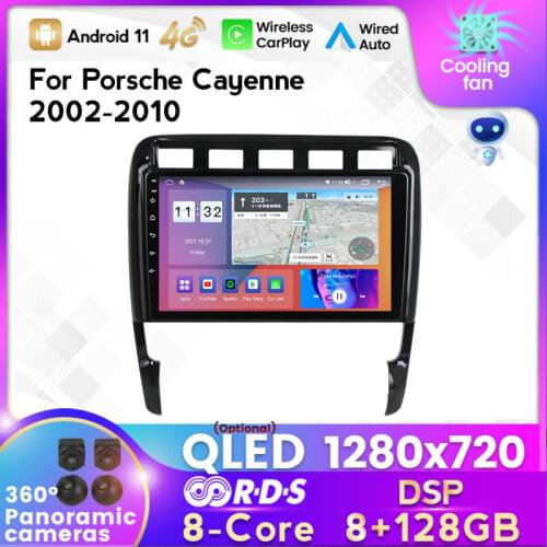 4G LTE HD Android Car GPS Navigation Radio player 2.5D screen For Porsche Cayenne 2002-2010 Multimedia Carplay SWC WIFI
