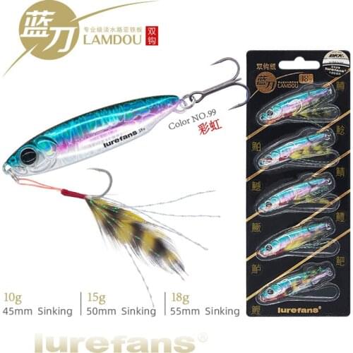 5 Pcs NEW Fishing Lures Fishing Bait Weights Fish Metal 10g/15g/18g Jigs Saltwater Lures Long Shot Isca Artificial Jigging Lure