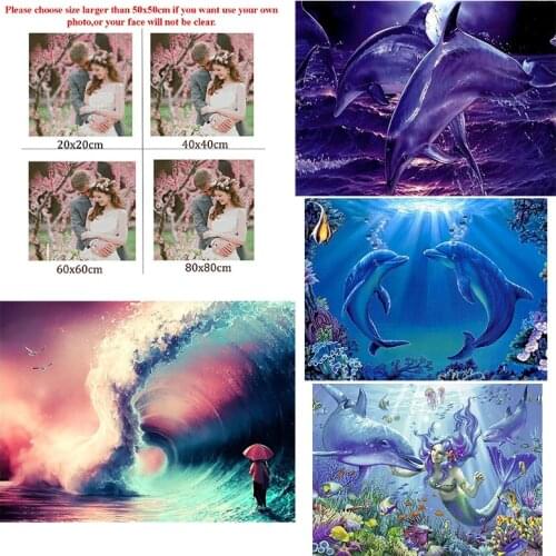 5D Diy Diamond Painting Animal Deep Sea Lord Custom Square Diamond Round Diamond Full Diamond Cross Stitc Mosaic Home Decora