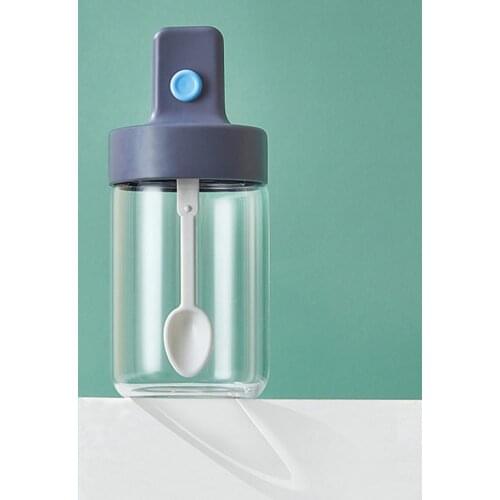 Seasoning Bottle Neat Rust-Resistant High Borosilicate Glass Empty Square Spice Containers for Cake Store Seasoning Bottle