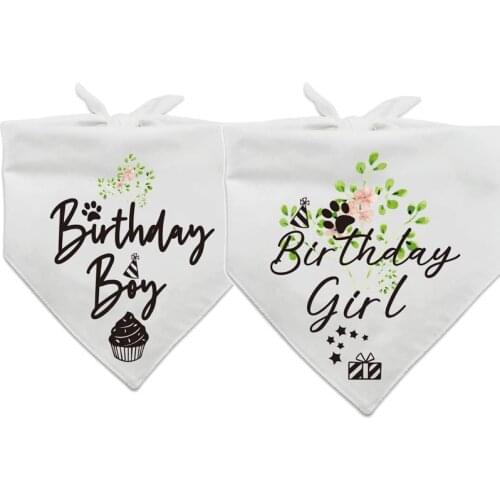 Boy girl pet Dog Bandana Scarf one Year old 1st first 2nd 3rd Birthday party Decoration Photo prop Dog Lovers Owner Gift present